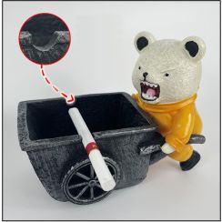 Angry Polar Bear Resin Living Room Office Desk Decor Ashtray