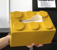 Creative building block toy shape tissue box