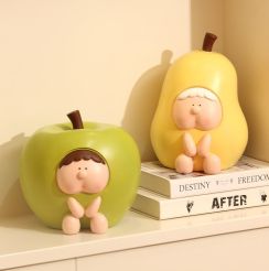 Cute Apple and Pear Decorative Piggy Bank
