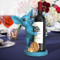 Cute Chihuahua Pet Dog Resin Decorative Wine Bottle Holder