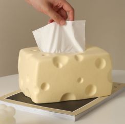 Fun Cheese Tissue Box Table Decor