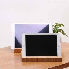 Simple Bamboo Wood iPad Stand Phone Holder