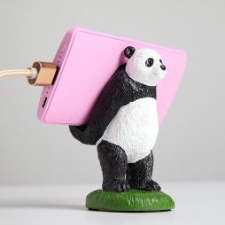 Cute Black-eyed Panda Cell Phone Holder