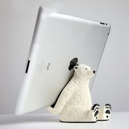 Polar Bear Sitting On The Ground Ipad Holder Cell Phone Stand