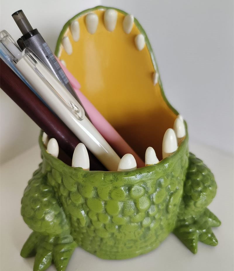 Dinosaur Desktop Organizer Pen Holder With A Big Mouth