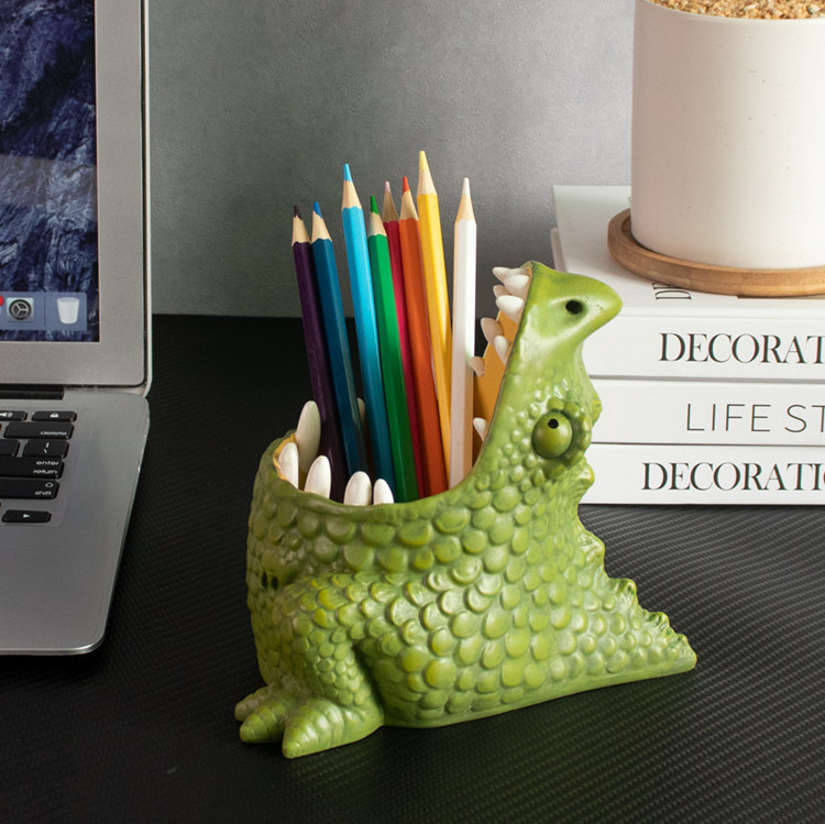 Dinosaur Desktop Organizer Pen Holder With A Big Mouth