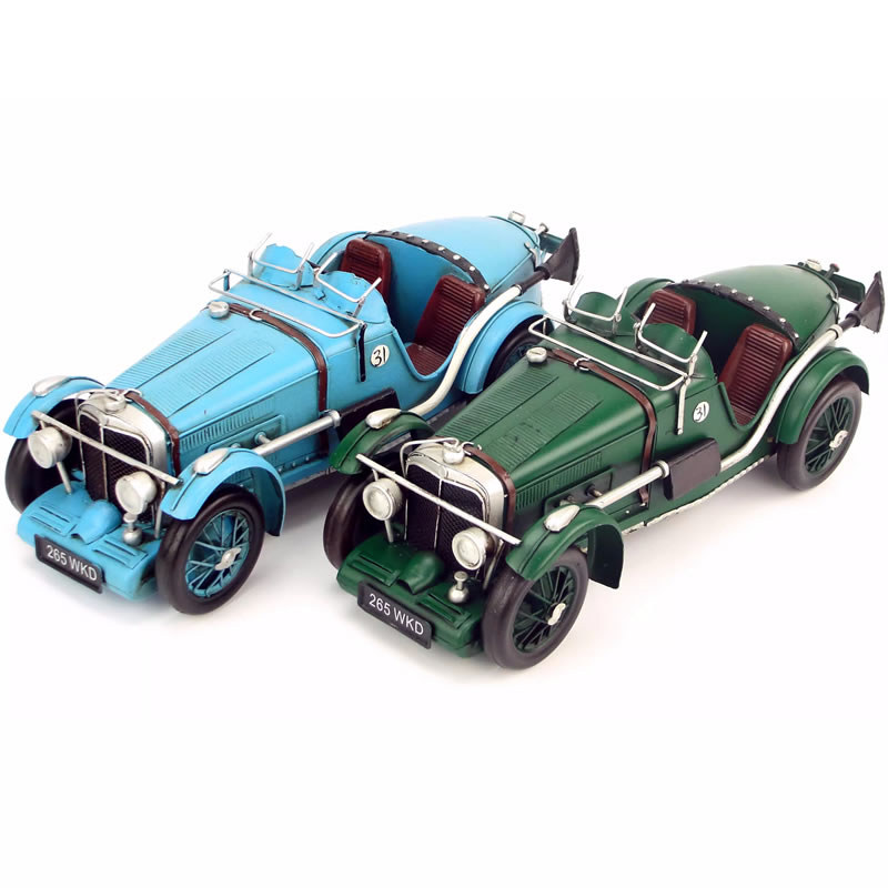 Handcrafted Vintage Iron Classic Sports Car Model