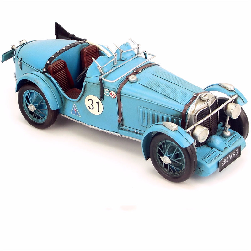 Handcrafted Vintage Iron Classic Sports Car Model