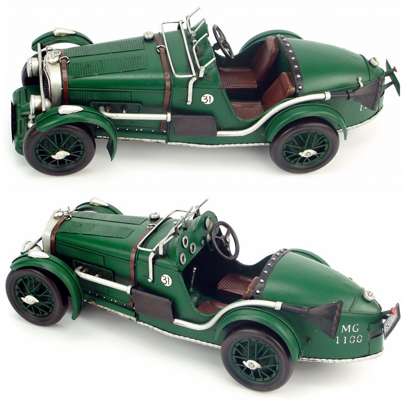 Handcrafted Vintage Iron Classic Sports Car Model