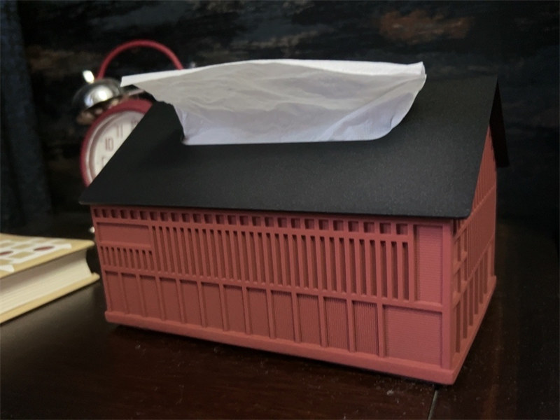 Industrial-Style-Concrete-House-Shaped-Facial-Tissue-Box