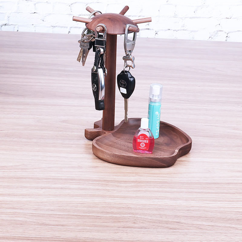 Pastoral Wooden Apple-shaped Desktop Finishing Storage Holder