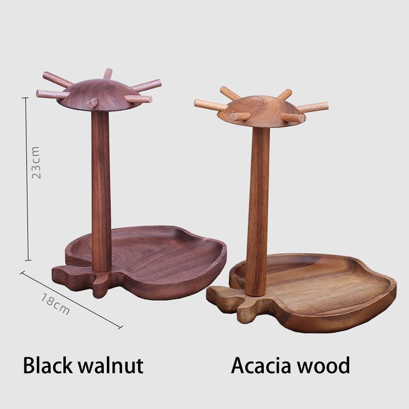 Pastoral Wooden Apple-shaped Desktop Finishing Storage Holder