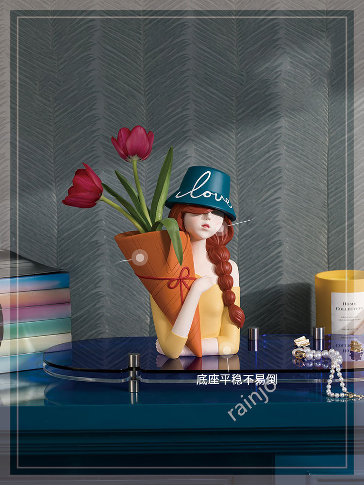 Pretty Hip Hop Girl Art Home Decor Vase