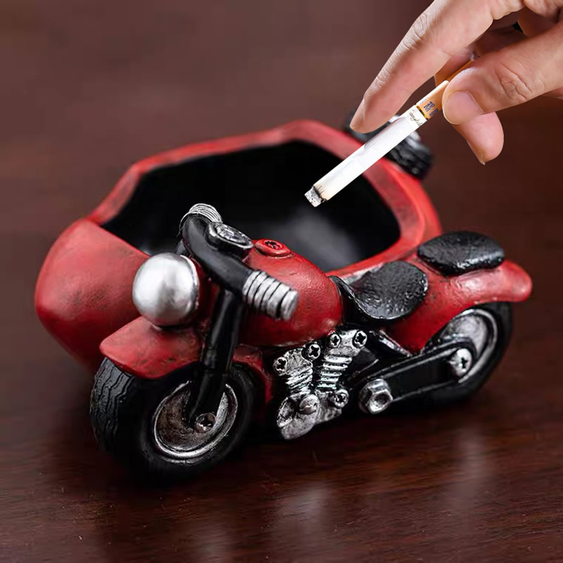 Retro Motorcycle Desktop Decorative Ashtray