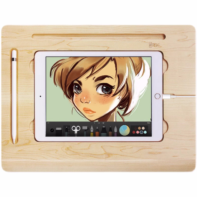 Solid Wood Ipad Drawing Board,Tablet Writing Stand