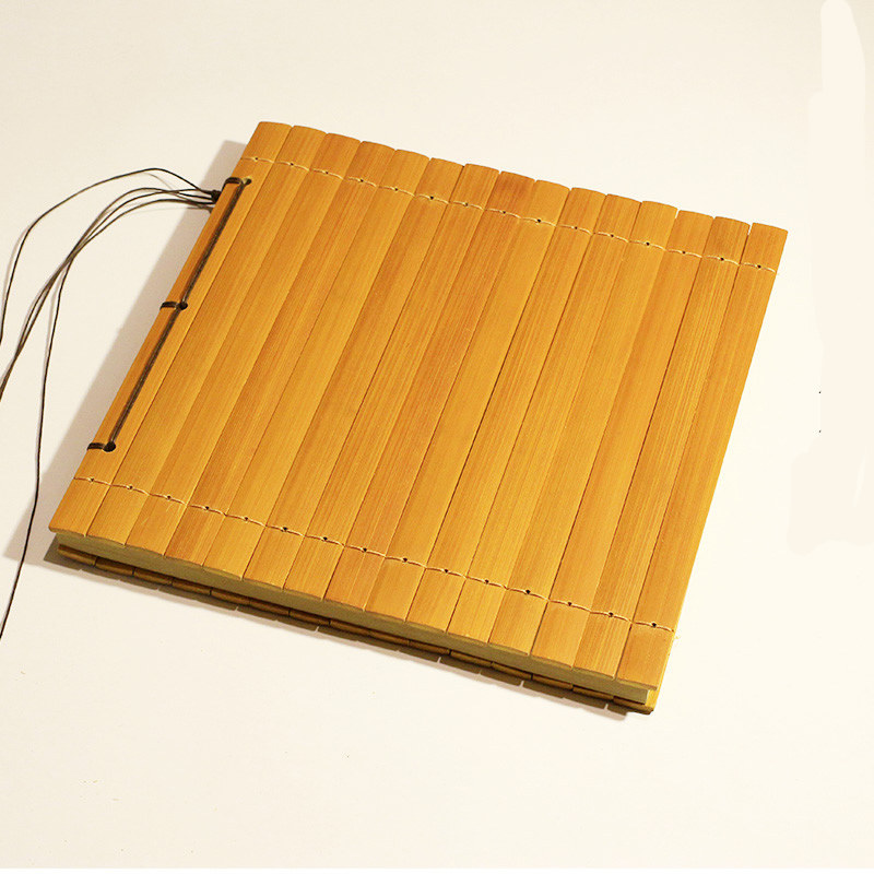 Vintage Bamboo Scroll Notebook,Unique Office Supplies